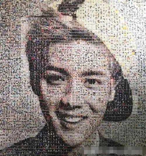 鹿晗粉丝用五千张照片拼出鹿晗头像,好想知道怎么做到的太有心了