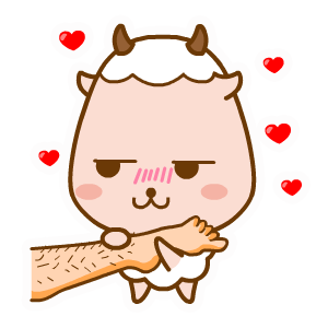 小羊爱心腿毛斜眼gif动图_动态图_表情包下载_soogif