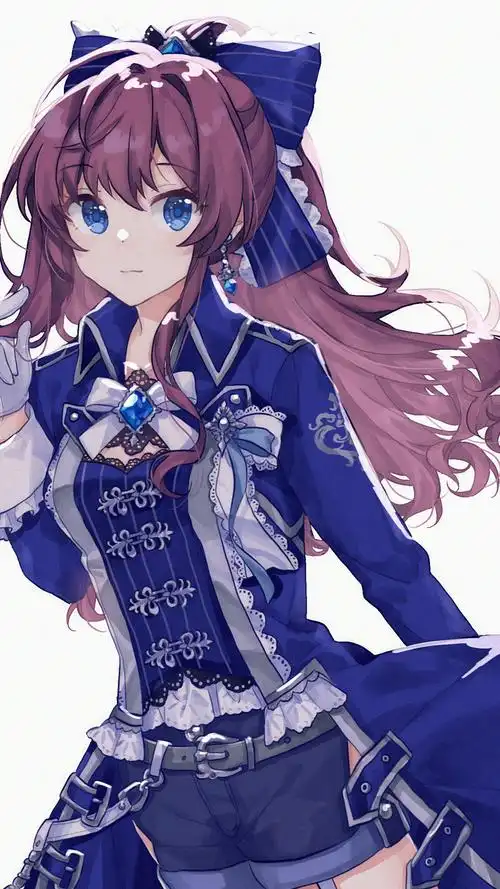 满脸坏笑的动漫美女手机壁纸