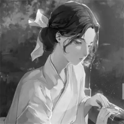 高质量动漫女头黑白图片