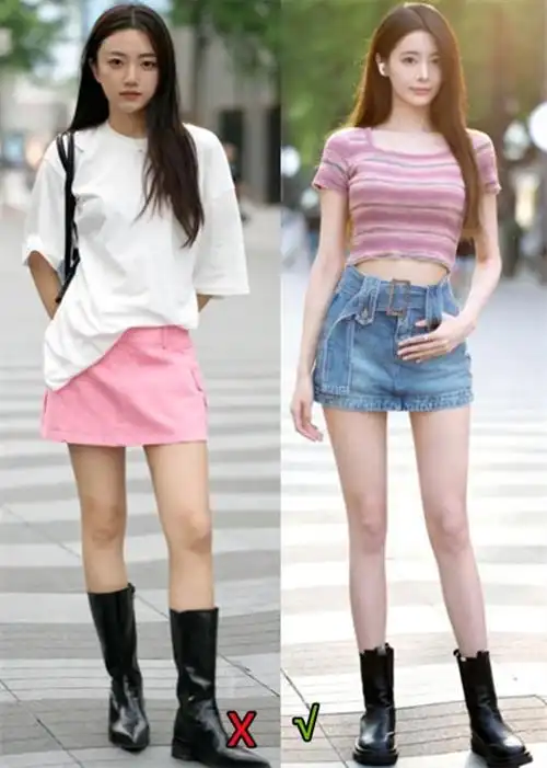 夏天坚持穿"靴子"的女孩,真的挺有魅力