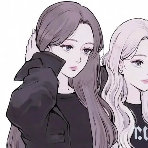 手绘闺蜜头像插画师yori ins:yooo__ri