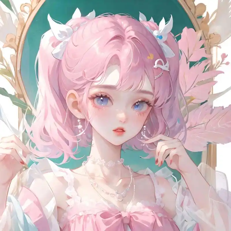 少女头像|粉色双马尾 把快乐放进重点反复背诵