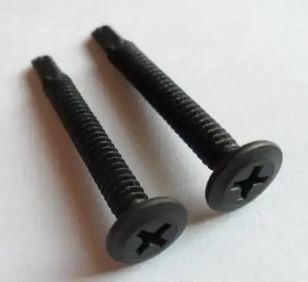 威华头十字自钻48x41钻尾螺丝镀黑磷