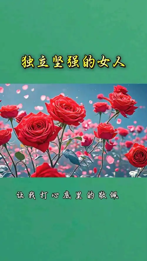 一个独立坚强的女人