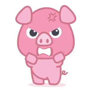 人物生气生气的猪卡通人物照片