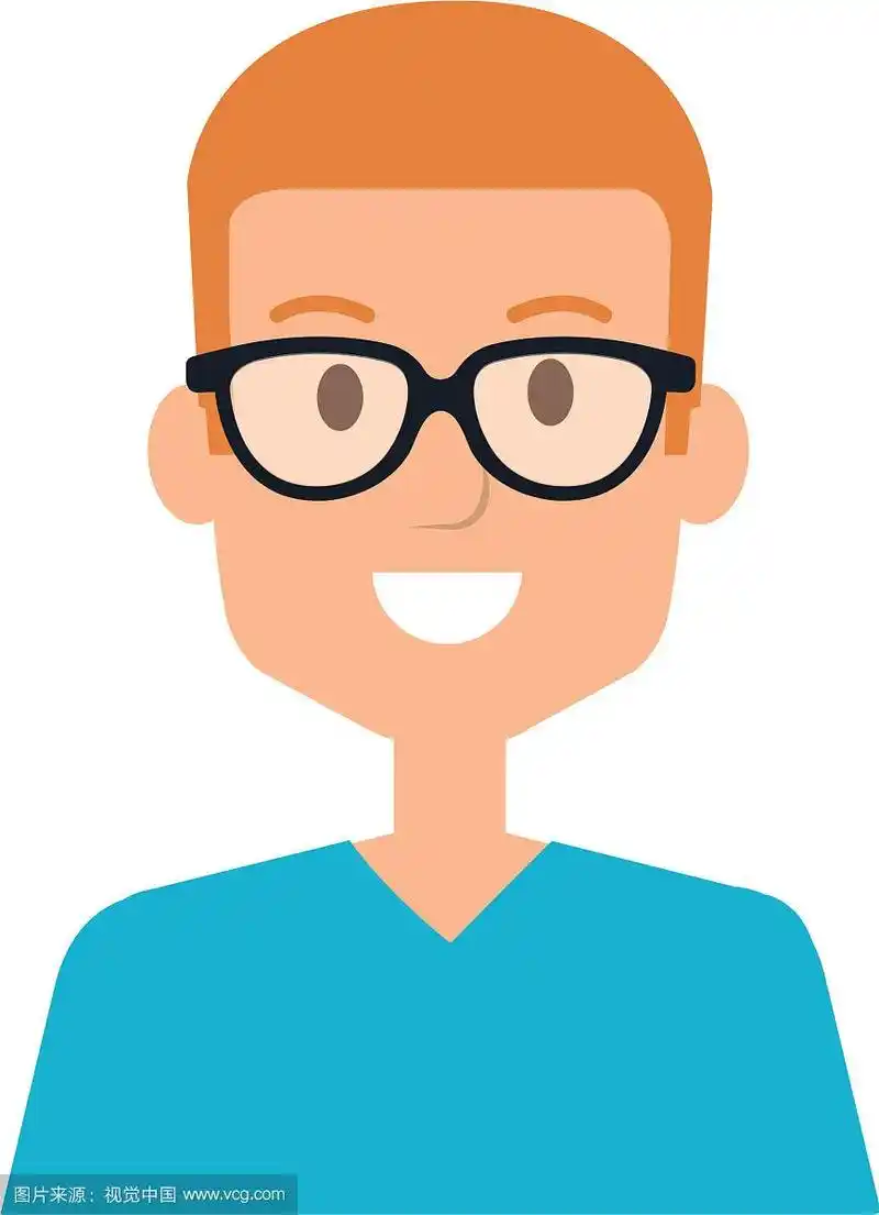 戴眼镜的年轻人化身