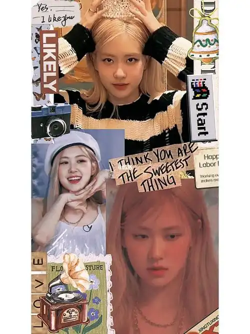 blackpink复古拼接壁纸