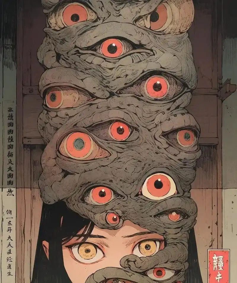 99.#审美提升 #图文伙伴计划 #插画 #鬼怪 #诡异 - 抖音