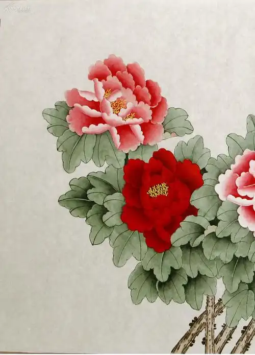 石峰四尺工笔牡丹 物美价廉受青睐!