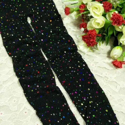 速卖通性感烫钻网袜 渔网袜带钻网格女连裤袜情趣镂空袜