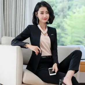 三件套春秋时尚女装女面试正装套装职业装西装气质工装白领工作服