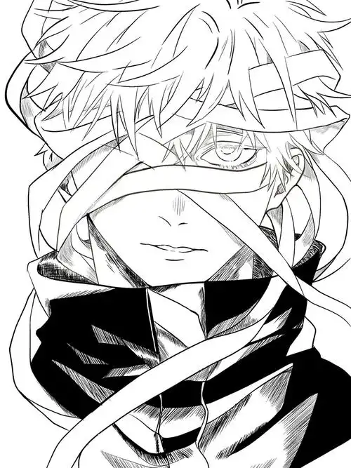 线稿  #临摹  #procreate  #画画  #零基础学画画  #咒术回战五条悟