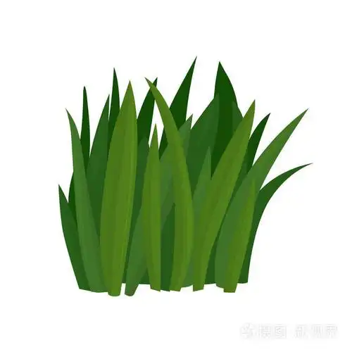 动画片风格中的绿草图标