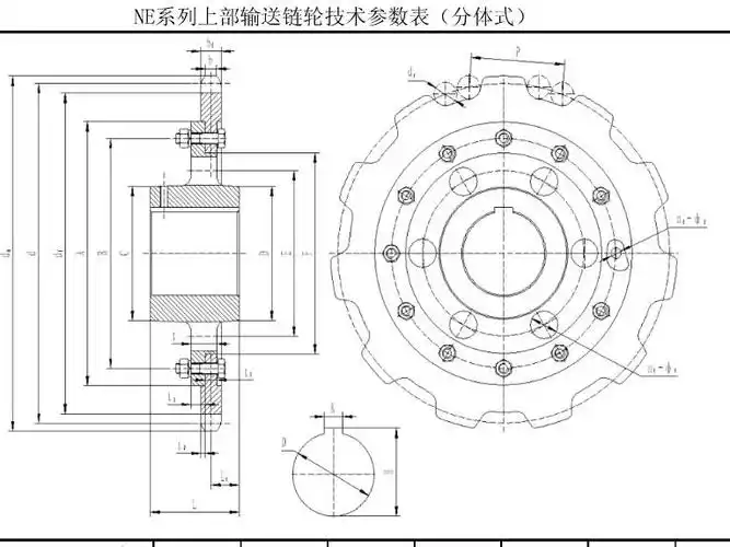 提升机链轮型号