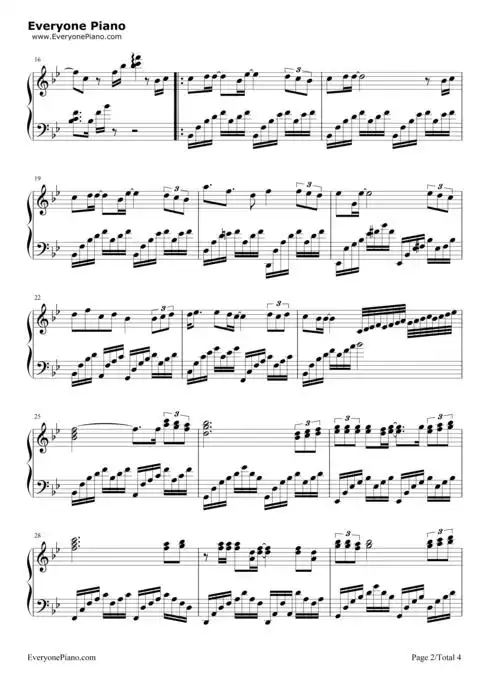 听海完整版五线谱预览2