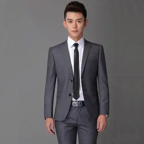 高品质西服套装男士休闲西装韩版修身小西服男商务职业正装外套男礼服