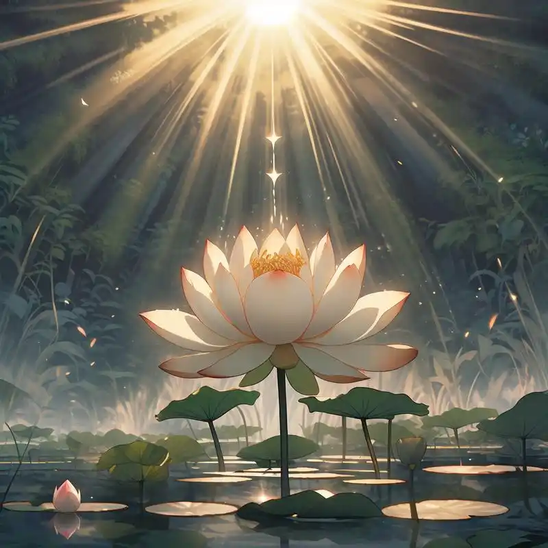 试试这款莲花微信头像吧!