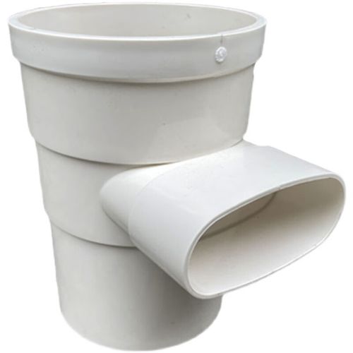 pvc扁管配件大全110 75 50立扁三通异径内插圆变扁三通马桶移位器 110