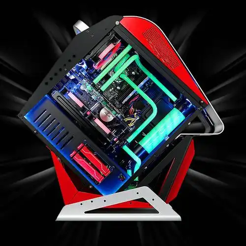 coolman半兽人水冷机箱台式电脑机箱全透明全铝合金高