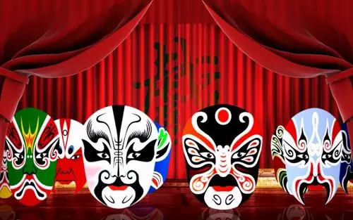 戏曲脸视频背景素材led动态背景舞台背景led背景素材led背景歌曲背景