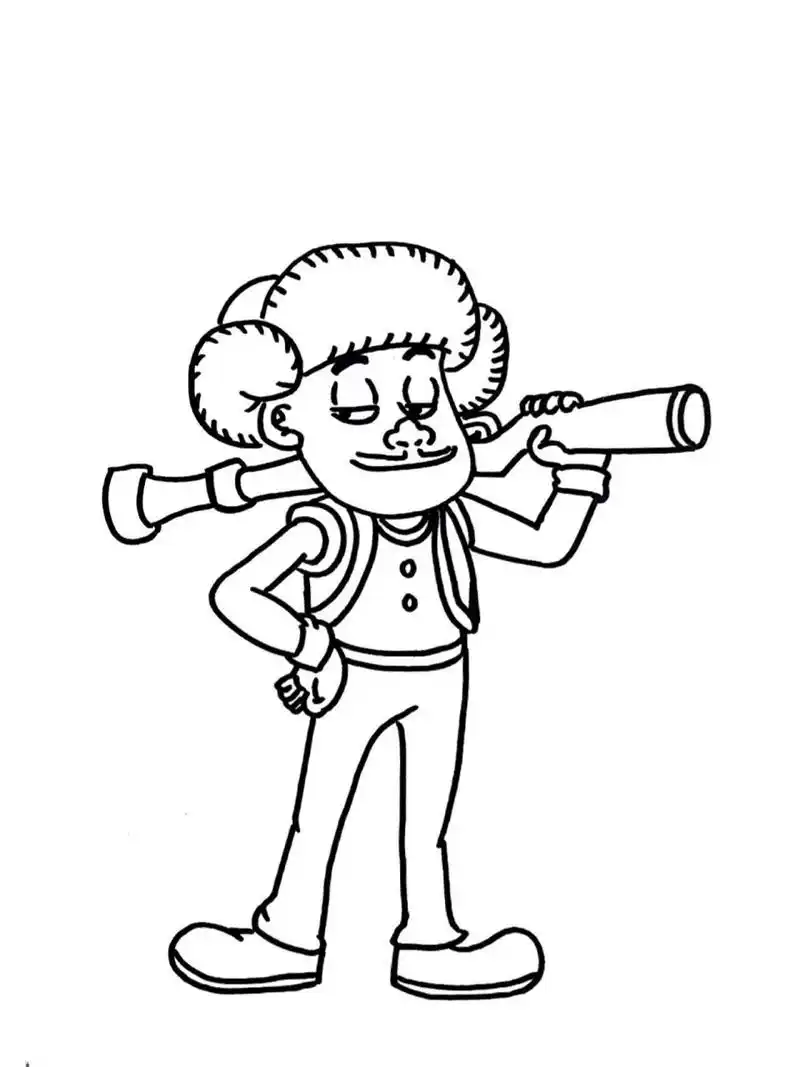 儿童画–《熊出没–光头强》(有课件步骤) 适合6-8岁