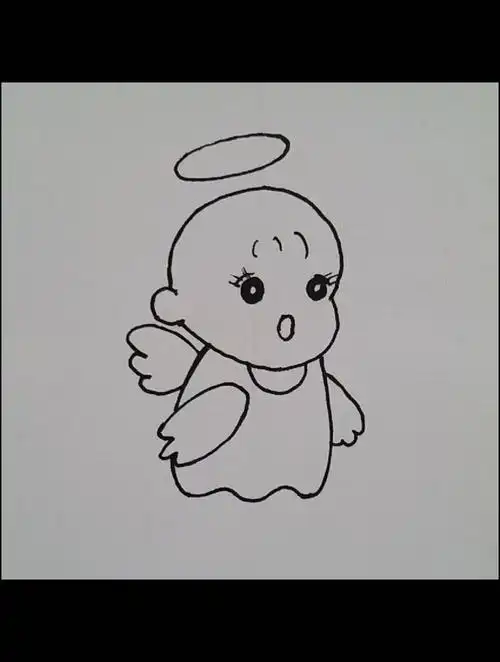 简笔画#可爱的小天使宝宝来啦!喜欢就关注点赞哦!