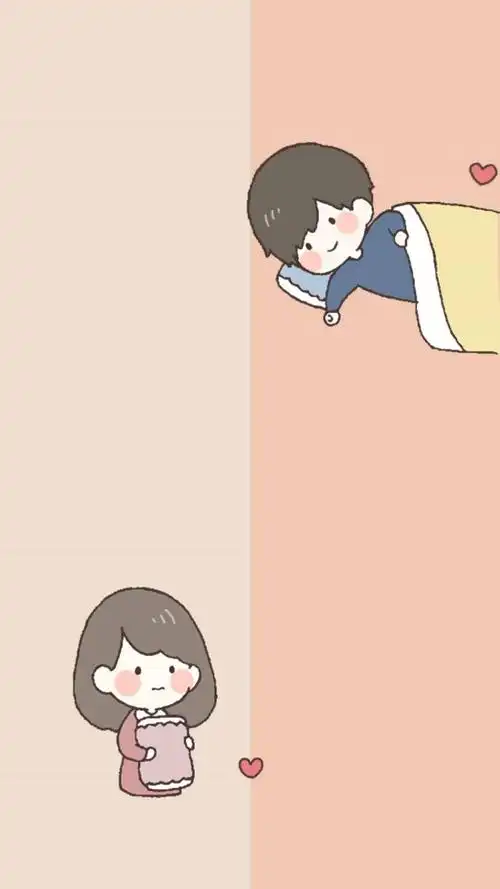 一组可爱的卡通情侣聊天背景图片   给我手带你走,聊天背景图情侣专用