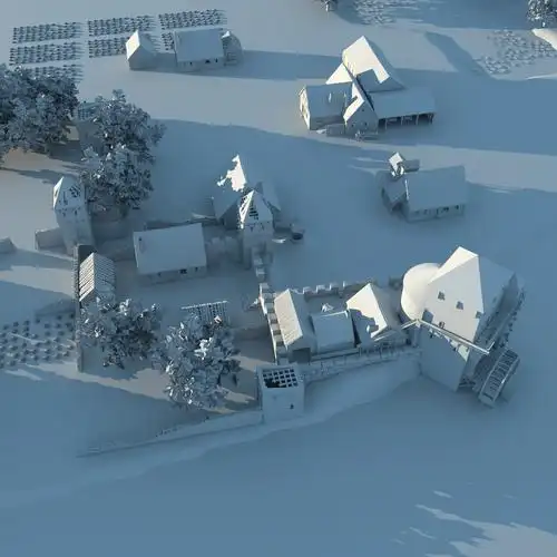 中世纪村庄3d模型
