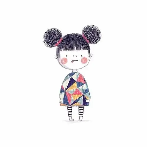 萌可爱的q版小女孩卡通简笔画[小林简笔画]绘画可爱萌萌的小女生卡通