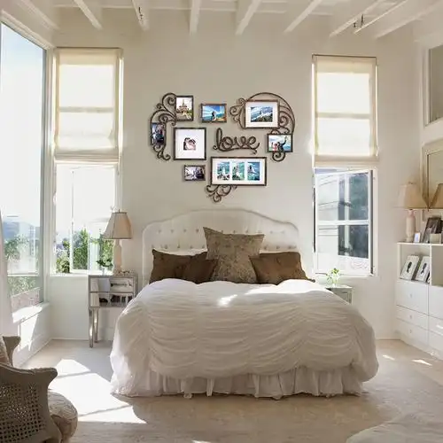 婚纱照相框照片墙装饰婚房浪漫心形创意个性客厅卧室挂墙组合套装