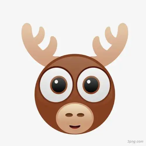 小鹿头像png素材透明免抠图片装饰效果