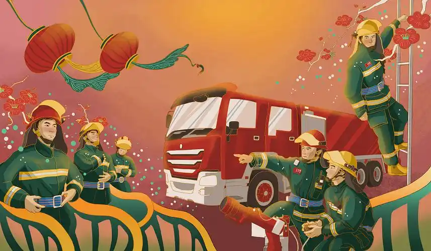 迎新消防员|插画|商业插画|painterbrian - 原创作品 - 站酷 (zcool)