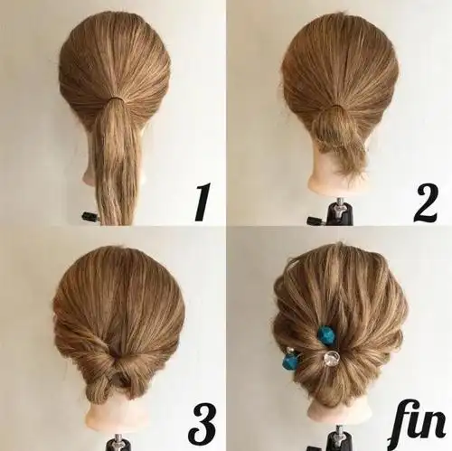 图解教程 中长发最好看的扎发造型