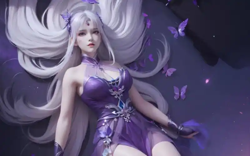 408紫色小姐姐壁纸