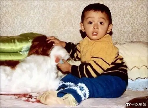 胡歌小时候好可爱,肉嘟嘟的小胖子姐姐捏脸一把_高清图集_新浪网