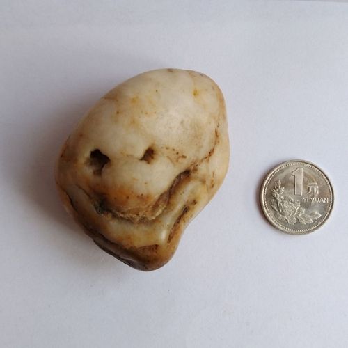 微笑笑脸人物石奇石观赏石摆件象形石