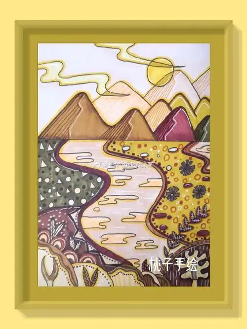 马克笔手绘0基础装饰风景画099中颜色9种风格  9种色系作者@桃子