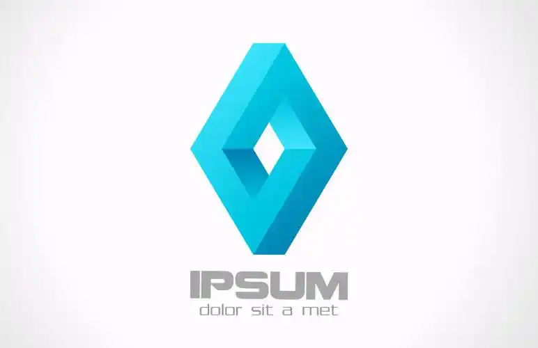 矢量几何矛盾立体方形标志设计