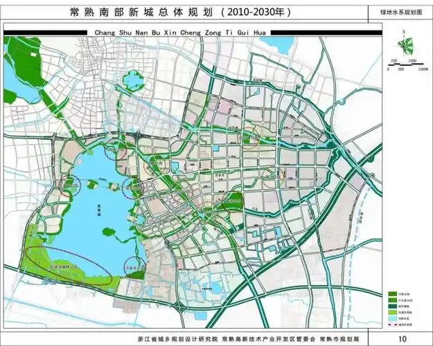 绿地水系规划图南部新城规划有多处生态公园包括南部新城生态公园昆承