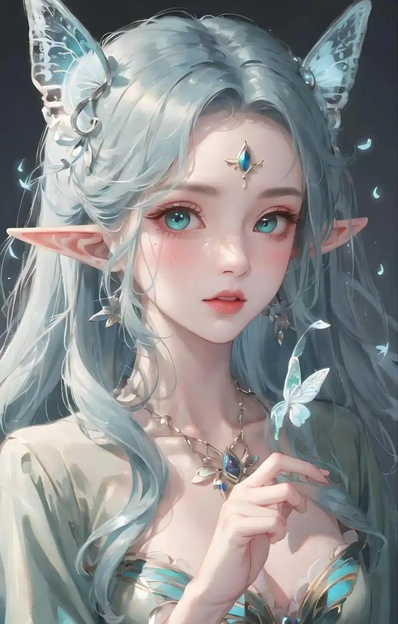 唯美精灵少女,花容月貌,仙姿玉色.#二次元# #ai绘画# #美女