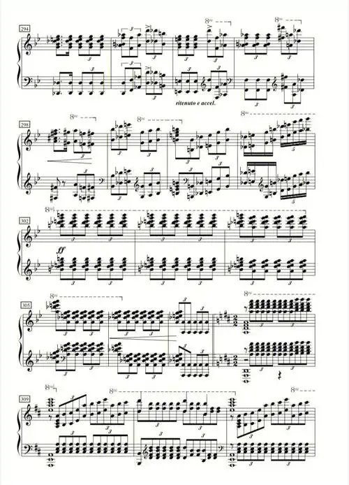 第二篇保卫黄河协奏曲钢琴谱