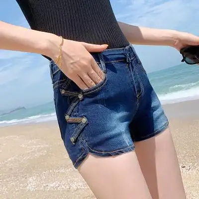 中腰牛仔裤女士短裤夏季2020新款紧身显瘦外穿热裤百搭潮夏天