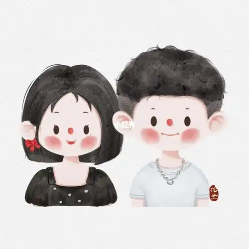 情侣q版头像我的憨憨男友