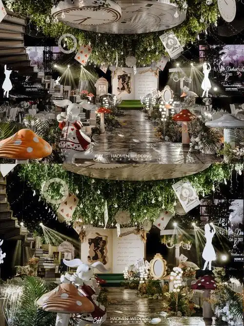 爱丽丝梦游仙境主题森系花园婚礼