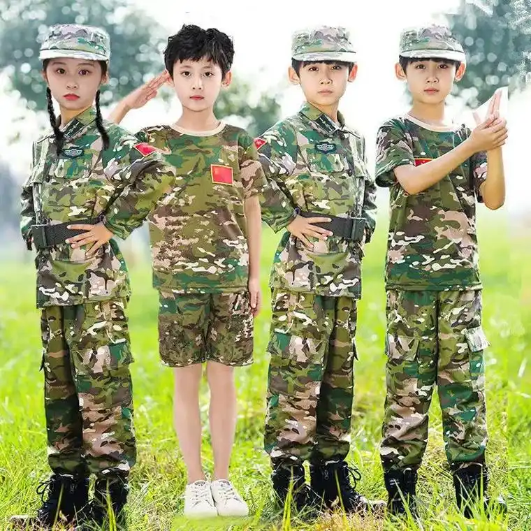 儿童迷彩服套装男女童幼儿中小学生军训夏令营拓展作训服春秋季新