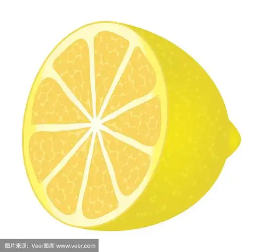 可爱的卡通柠檬孤立在白色的背景