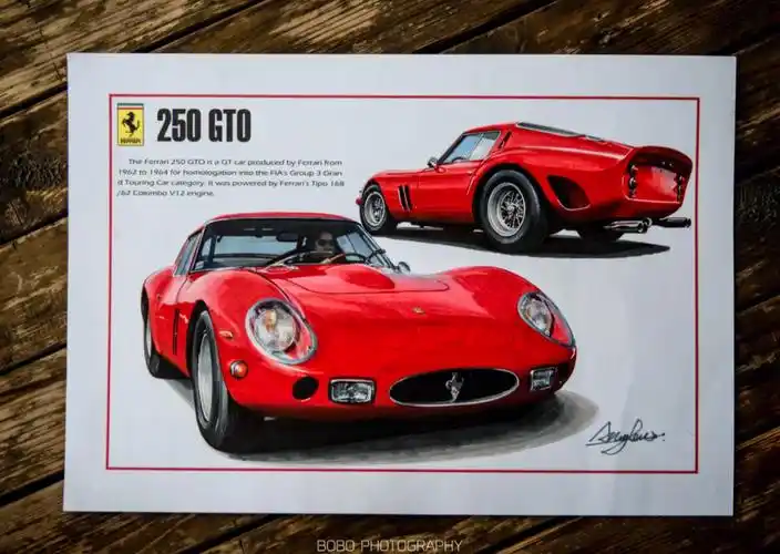 法拉利汽车手绘