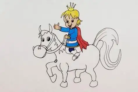 白马王子简笔画怎么画