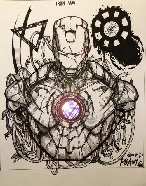 钢铁侠的头怎么画 钢铁侠的头怎么画简单又帅